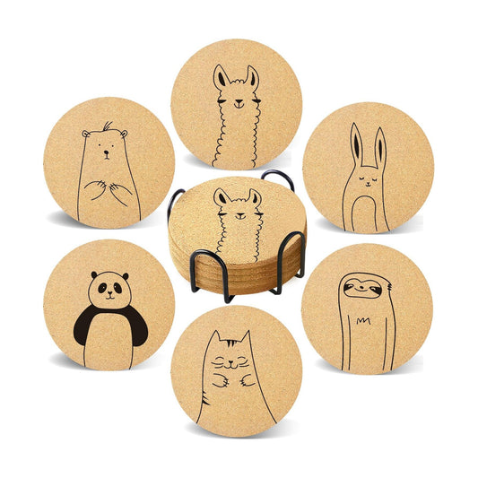 Holder / Coasters for Drinks / Animals / Set of 6