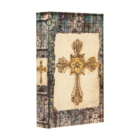 Wooden Decorative Book Box Vintage Style Fake Book Ancient Faux Leather Book / Vintage Style-size:m