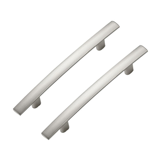 Curved Cabinet Pulls Drawer Pulls / 3.75" Hole Center / Brushed Nickel / Set of 5