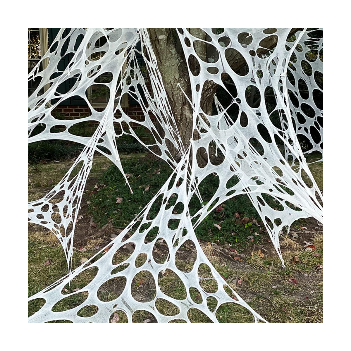 DAZONGE 2-Pack Stretchy Spider Web Halloween Decorations Outdoor