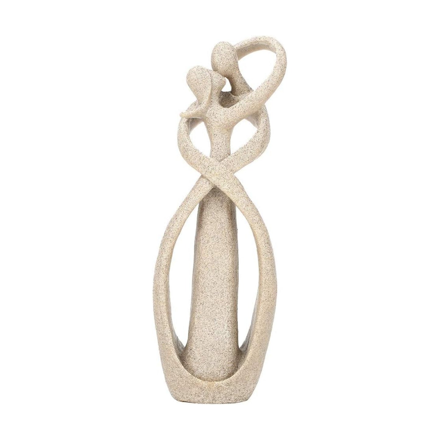 Sandstone Couple Statue / Resin Kissing Lovers Statue Sandstone Lover Hug Kiss Abstract Sculpture