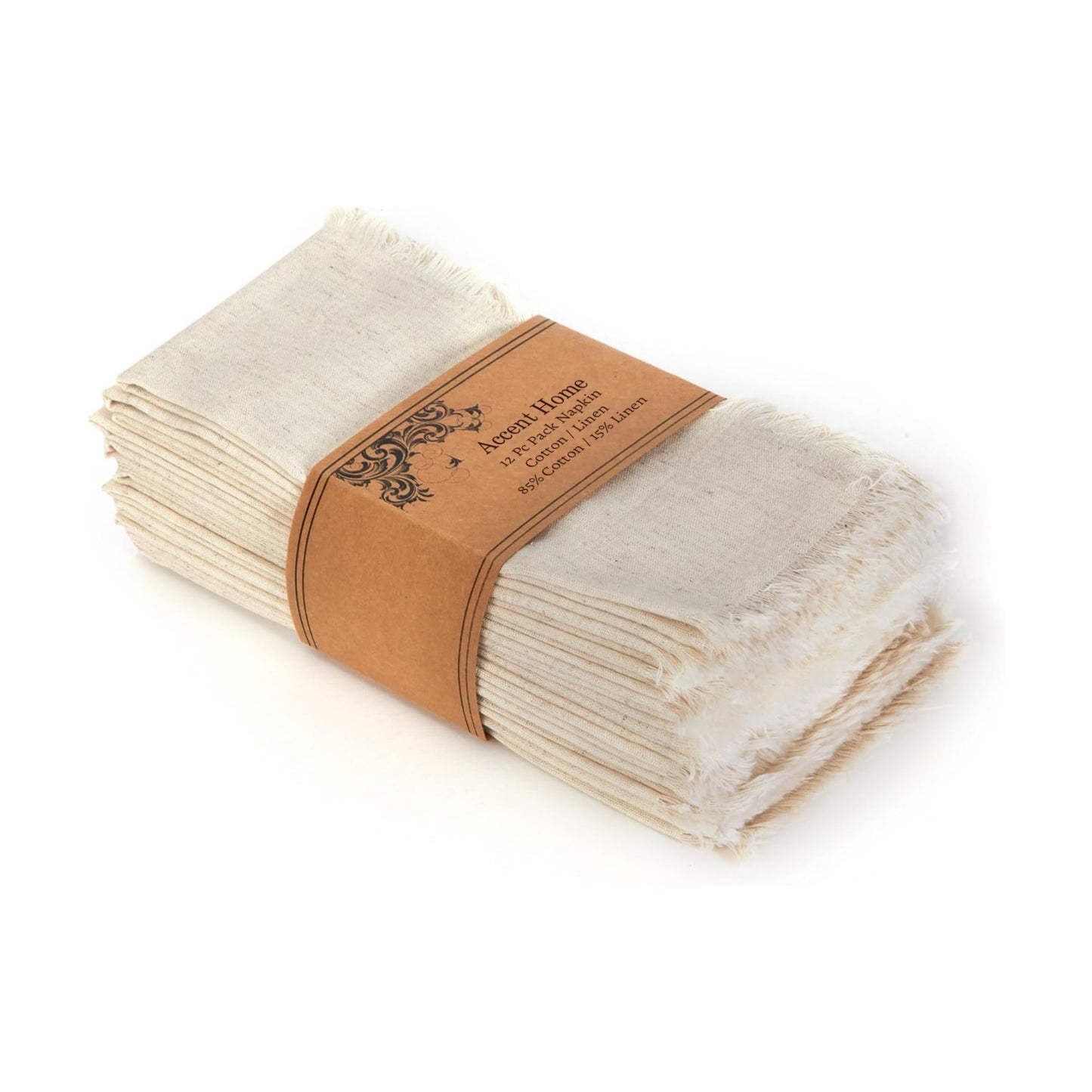 Linen Cloth Washable Cotton Dinner Napkins Wedding Party Decor | 18X18 inches , Set of 12 (Natural). Perfect for