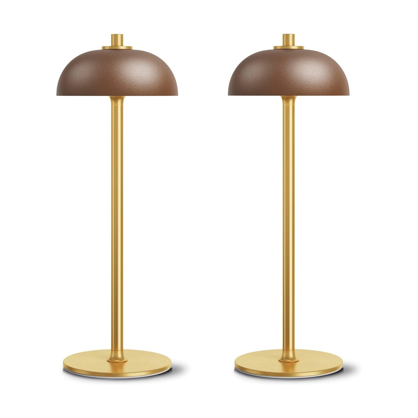2 Pack Cordless Table Lamp Rechargeable, 5000mAh Battery Table Light | 3 Color Stepless Dimming Metal Table Light with