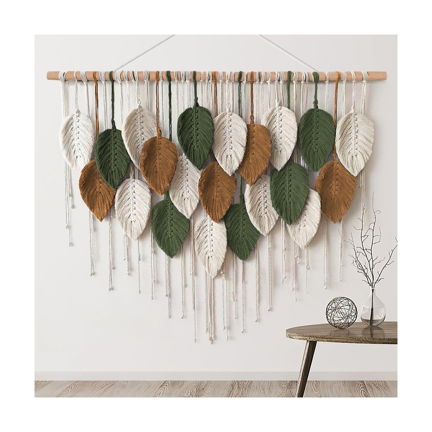 Large Macrame Wall Hanging Boho Woven Tapestry / 39"W x 29.5"L