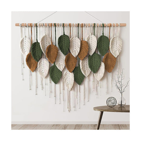 Large Macrame Wall Hanging Boho Woven Tapestry / 39"W x 29.5"L