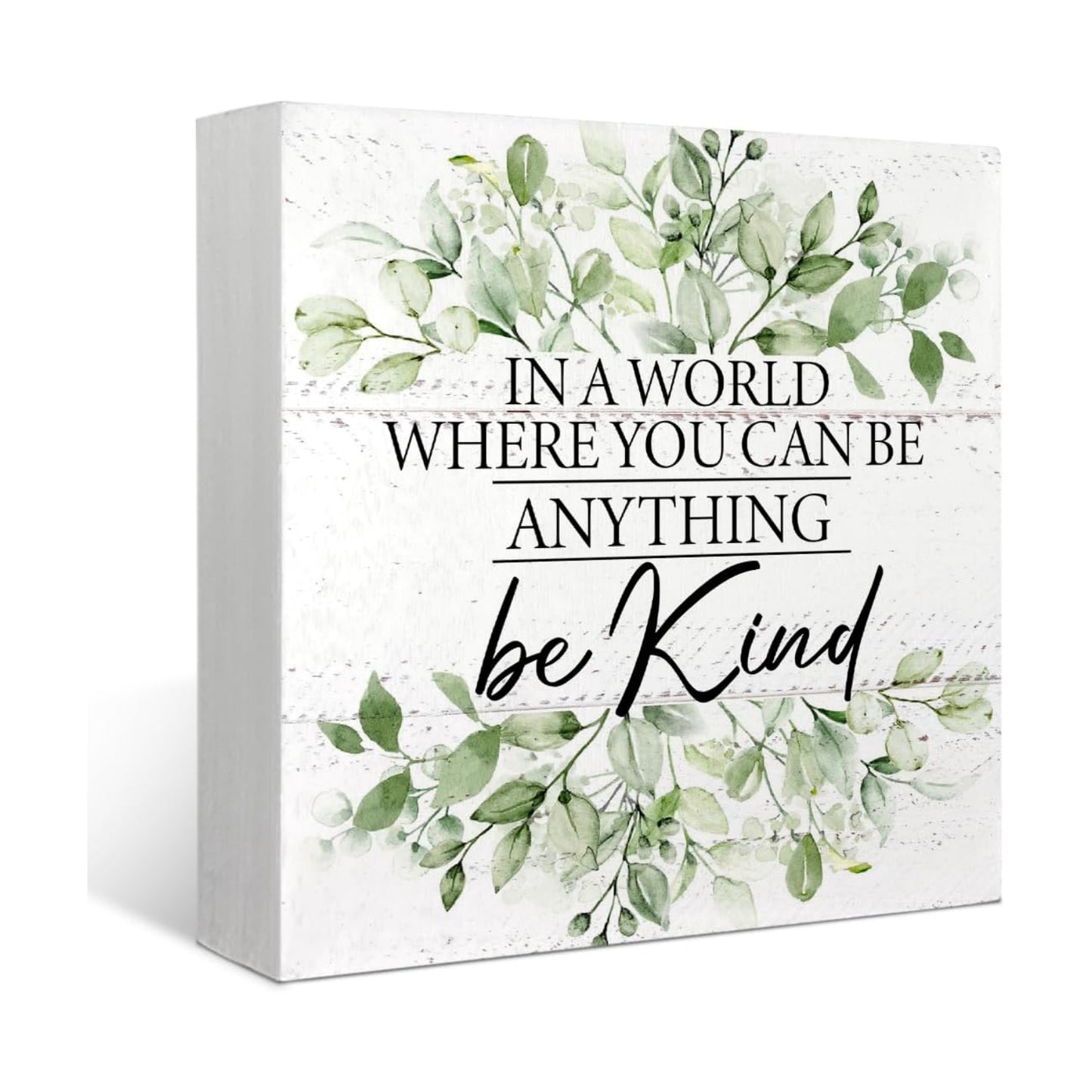 Small Desk Shelf Wooden Box Sign Decor / BLESS 1