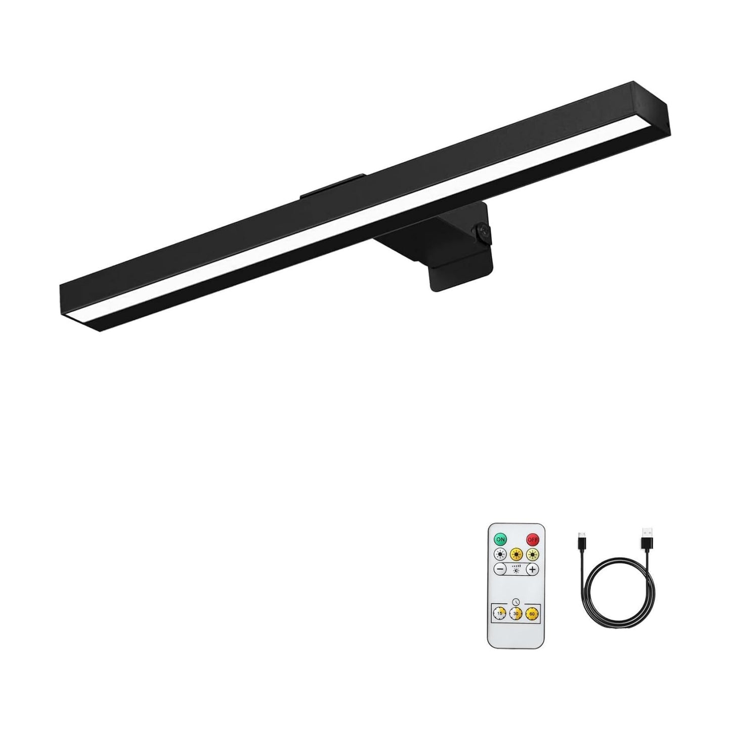 MIOBLUE Cordless Picture Lights with Remote, 16in Metal Battery Operated Picture Light,Rechargeable Display Lamp with 3