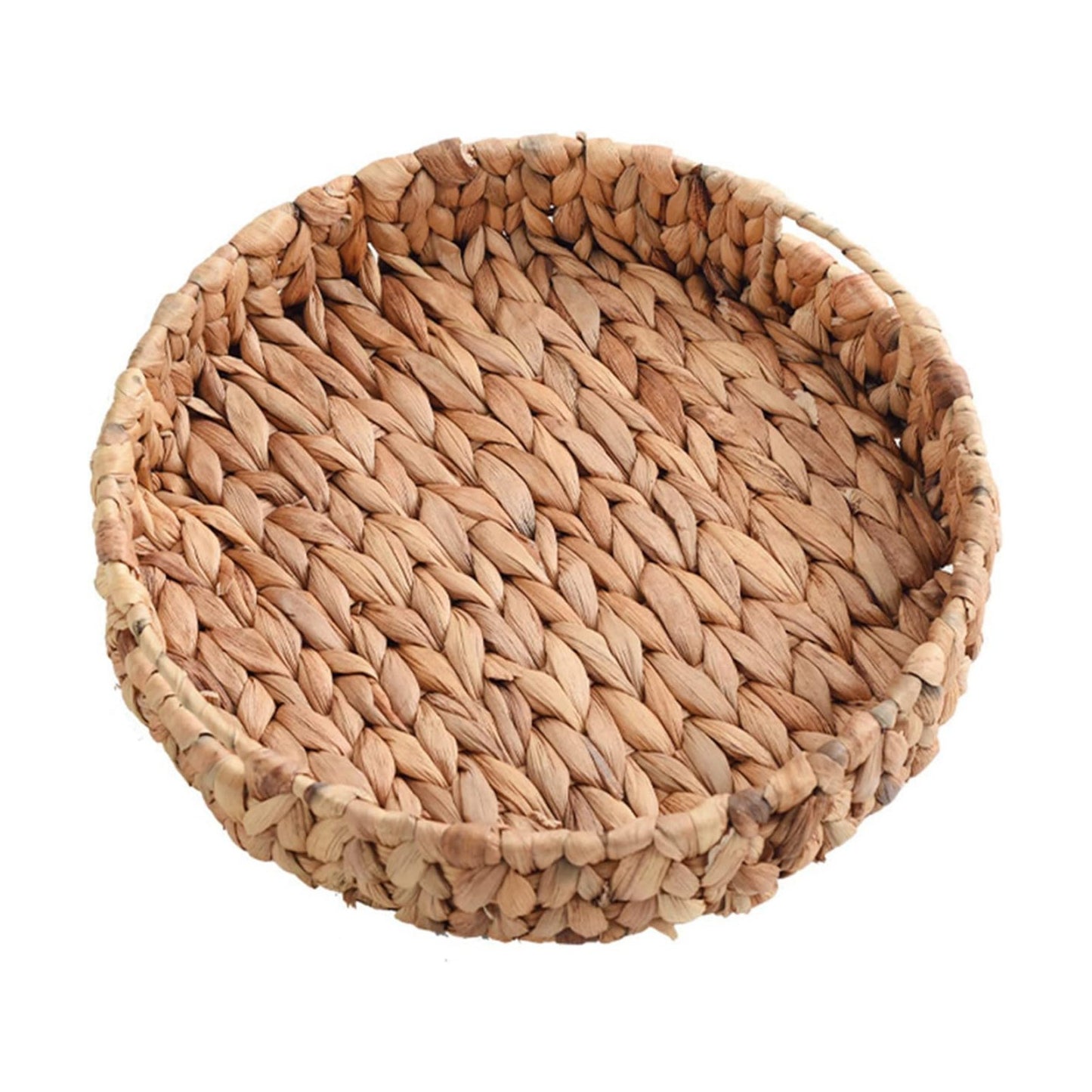 Round Rattan Serving Tray / 14.6 Inch