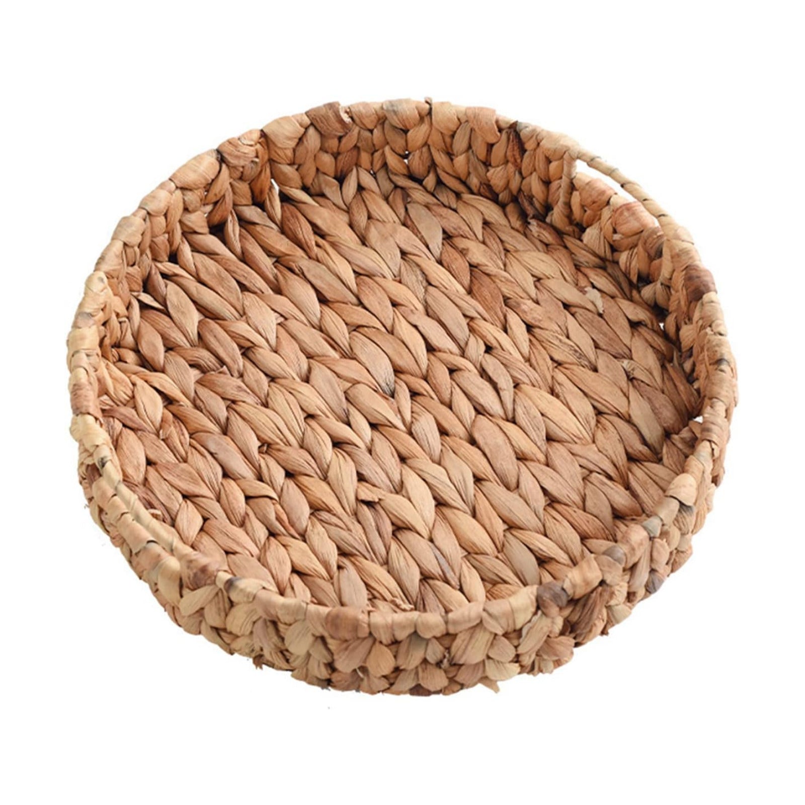 Round Rattan Serving Tray / 14.6 Inch