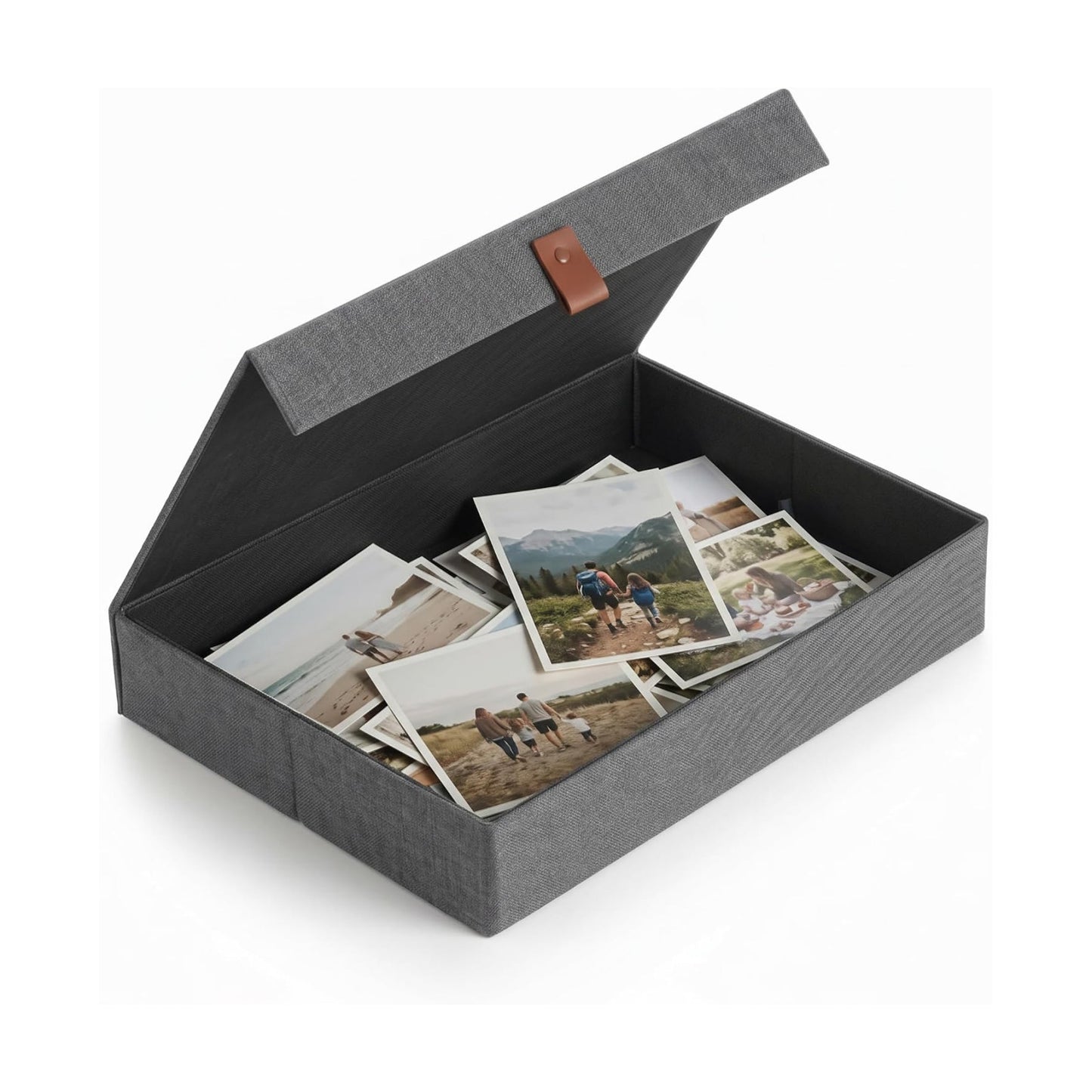 A Linen Organizer to Safely Store Your Pictures / Large / Gray