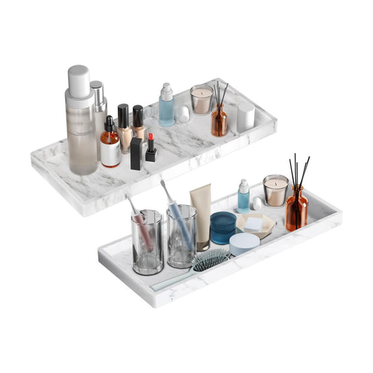Perfume Key Trinket Ring Tray / Marble Gray / 11.8 Inch / Set of 2