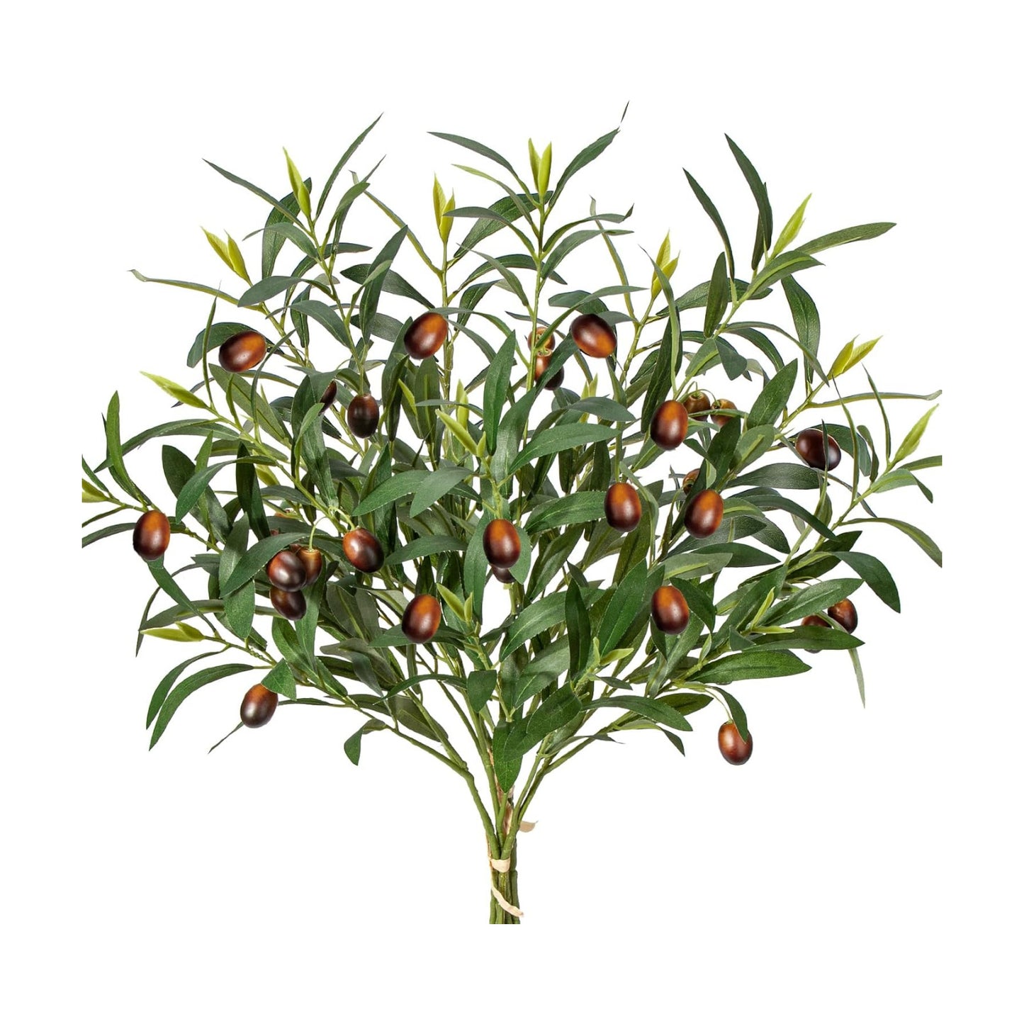 2 Bundles Faux Olive Branches for Vase / Olive Branches Stems / 22.8 Inch / Set of 6