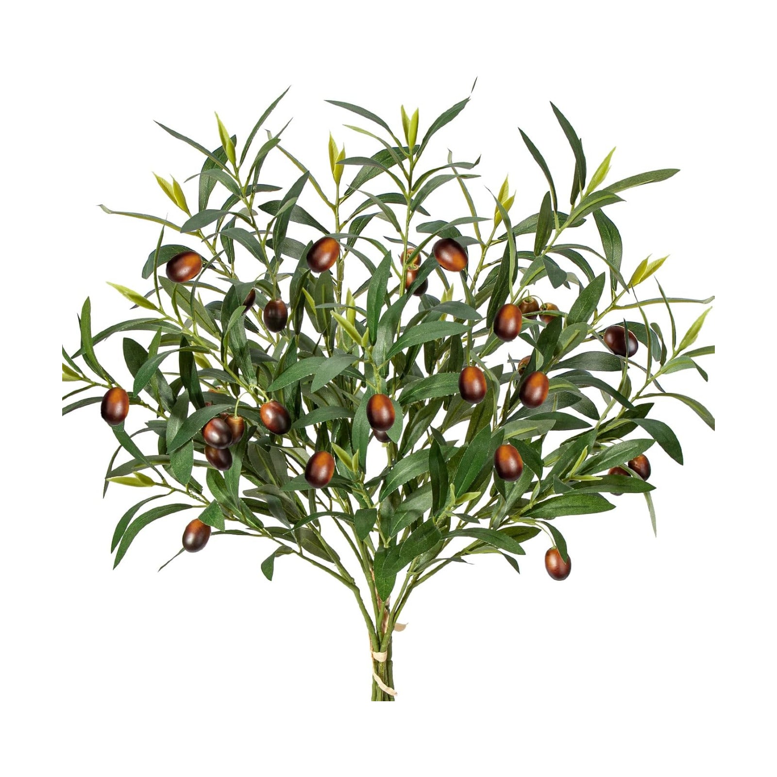 2 Bundles Faux Olive Branches for Vase / Olive Branches Stems / 22.8 Inch / Set of 6