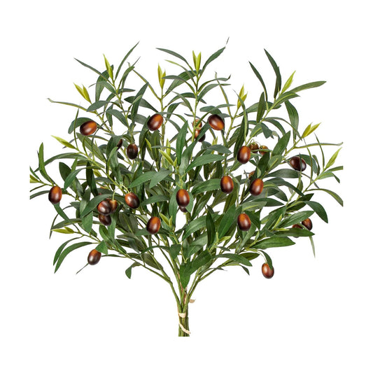 2 Bundles Faux Olive Branches for Vase / Olive Branches Stems / 22.8 Inch / Set of 6