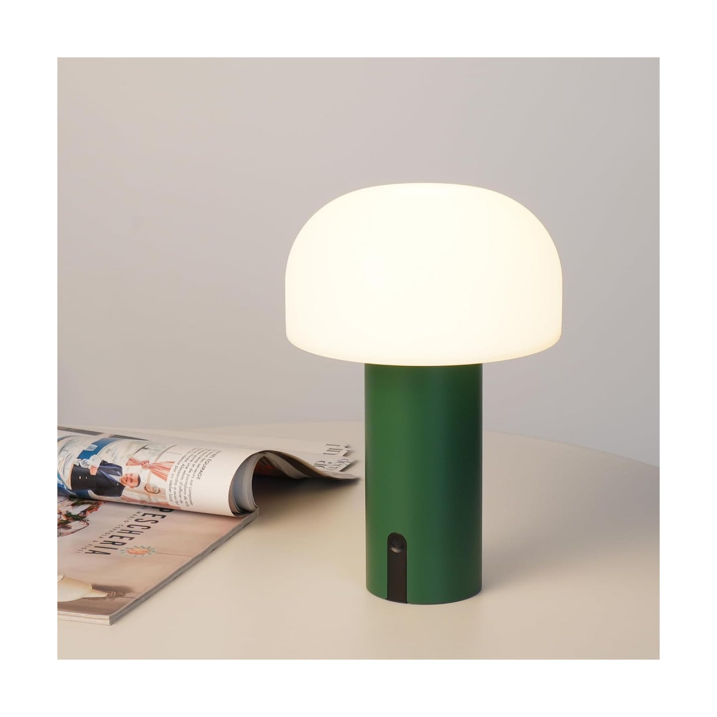 WEILAILUX Cordless Mushroom Table Lamp, Waterproof Shower Lamp, Battery Operated Table Lamp Rechargeable, Touch