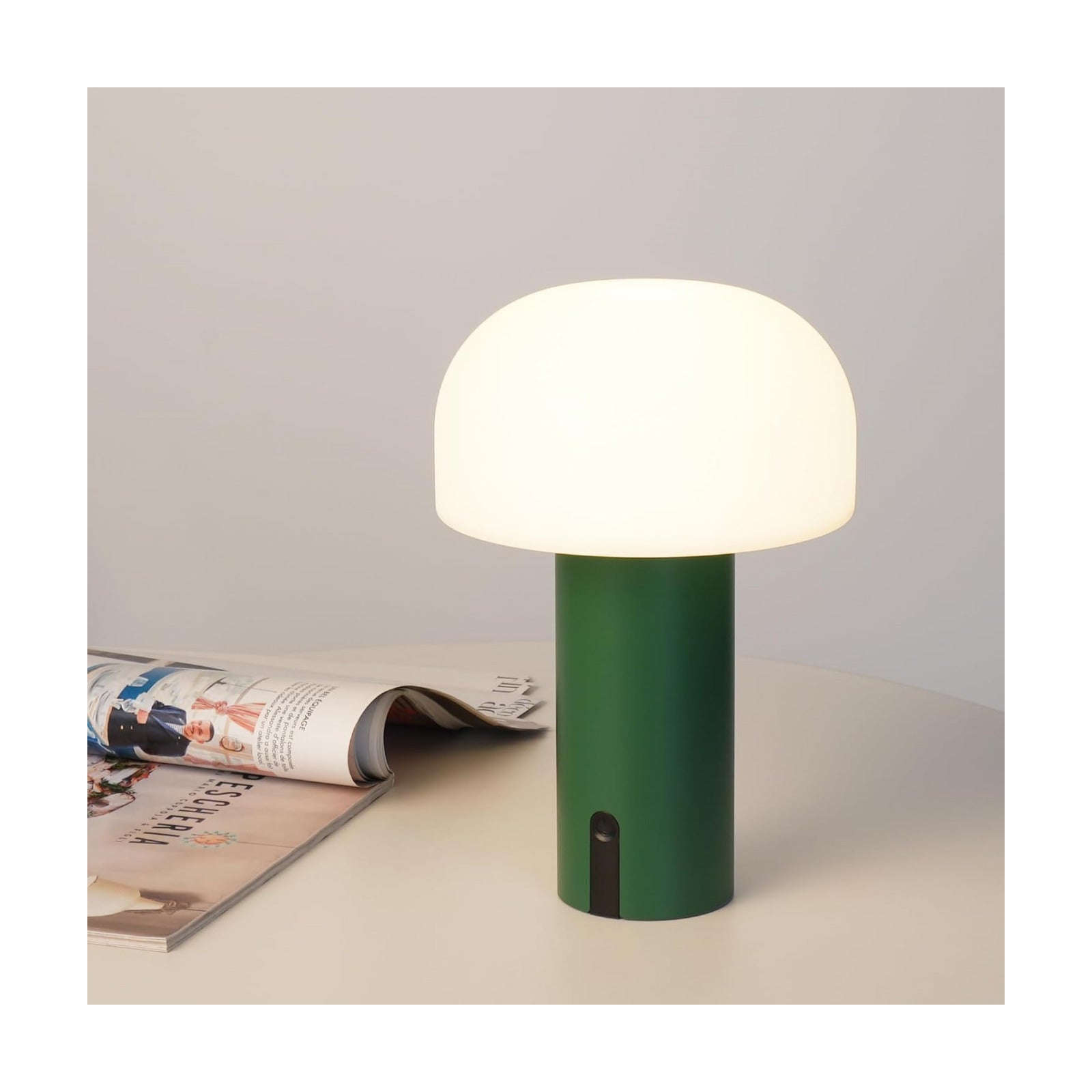 WEILAILUX Cordless Mushroom Table Lamp, Waterproof Shower Lamp, Battery Operated Table Lamp Rechargeable, Touch