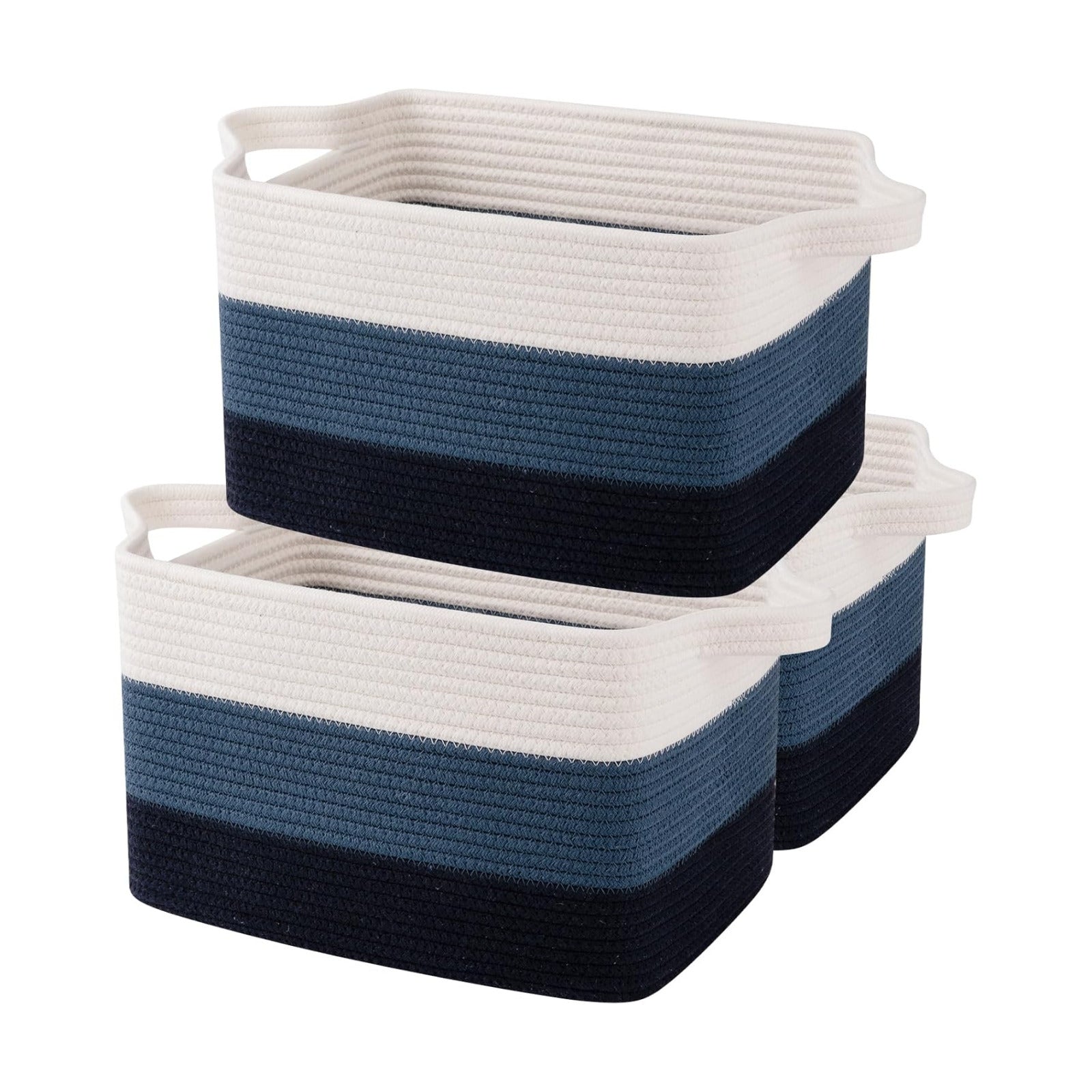 Woven Baskets for Storage / Gradient Blue / 13 x 9.9 x 8.7 / Set of 3
