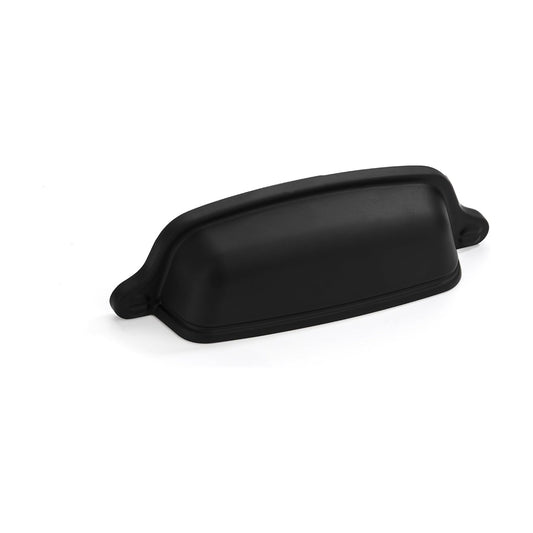 Zinc Alloy Vintage Cup Pulls / Cup Pulls 3 Inch Hole Center / Matte Black / 3 Inch / Set of 10
