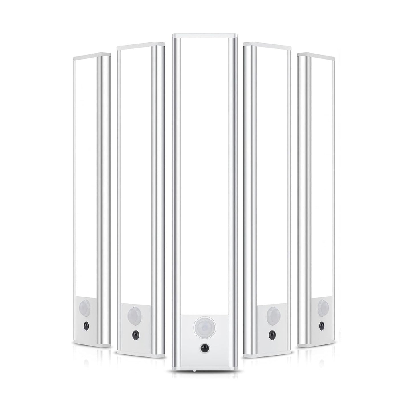 Under Cabinet Lighting 5 Packs, 3 Color Temperature Rechargeable Motion Sensor Lights for Kitchen, Counter, Closet