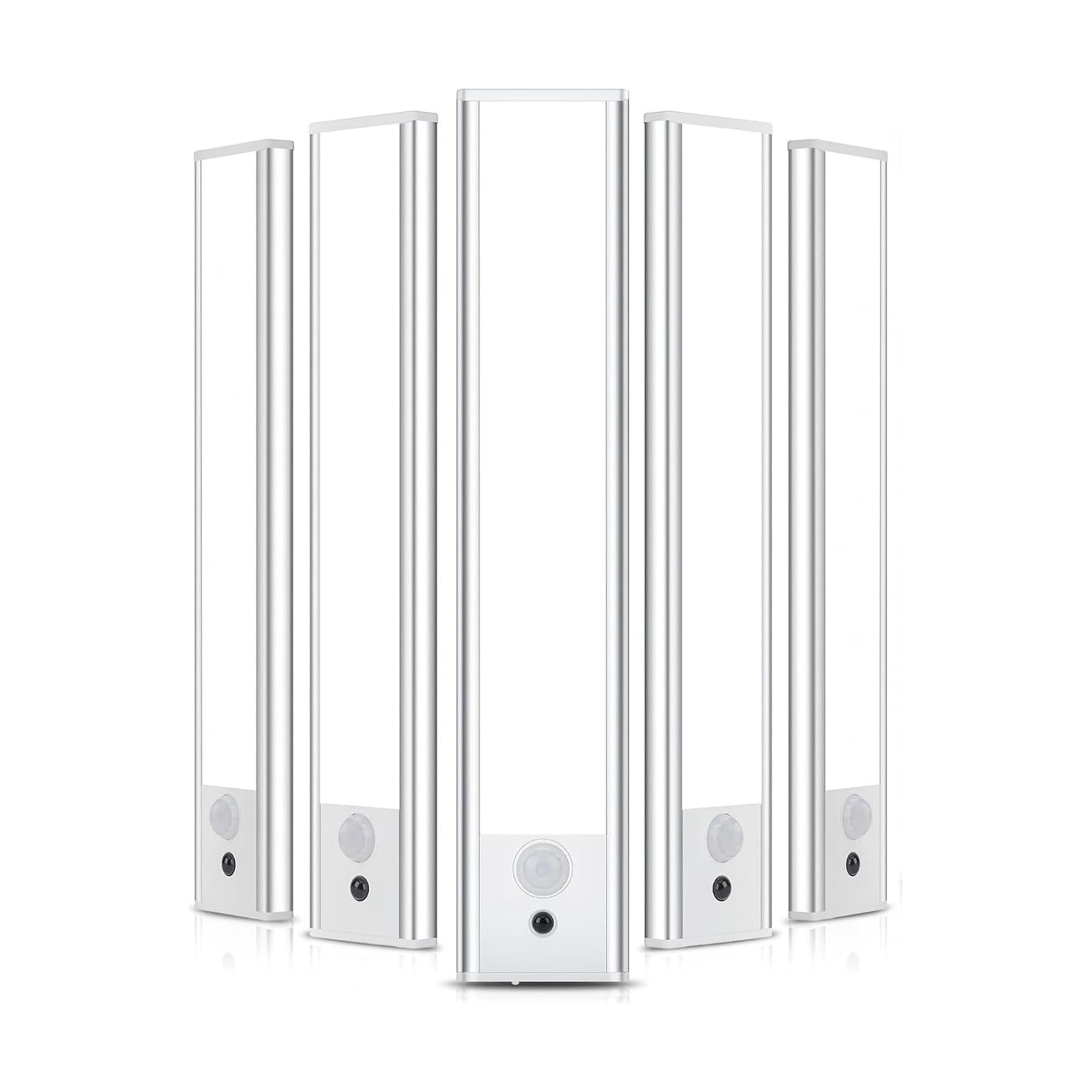 Under Cabinet Lighting 5 Packs, 3 Color Temperature Rechargeable Motion Sensor Lights for Kitchen, Counter, Closet