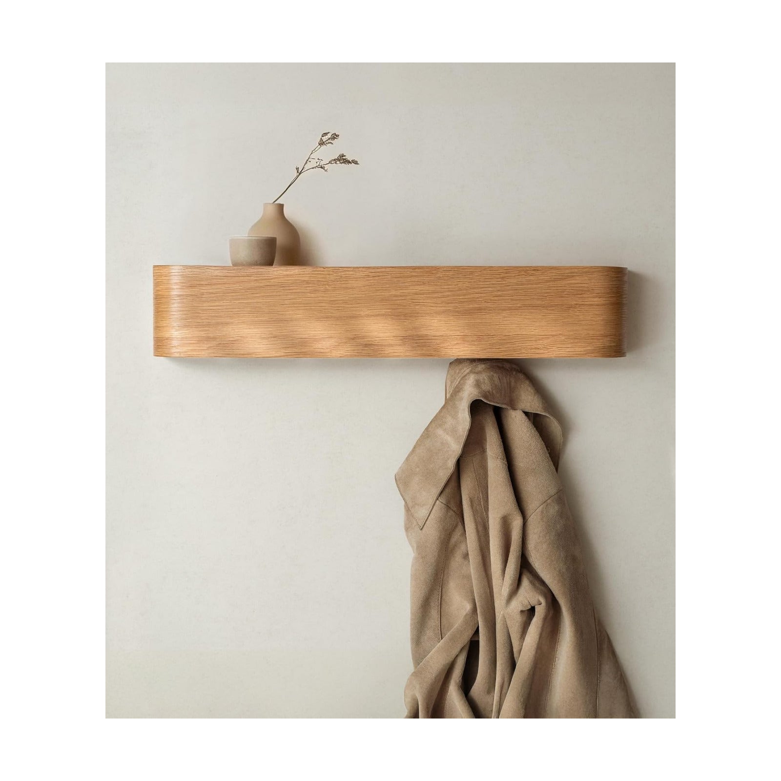 Modern Design Coat Rack / 5 Hooks / Oak