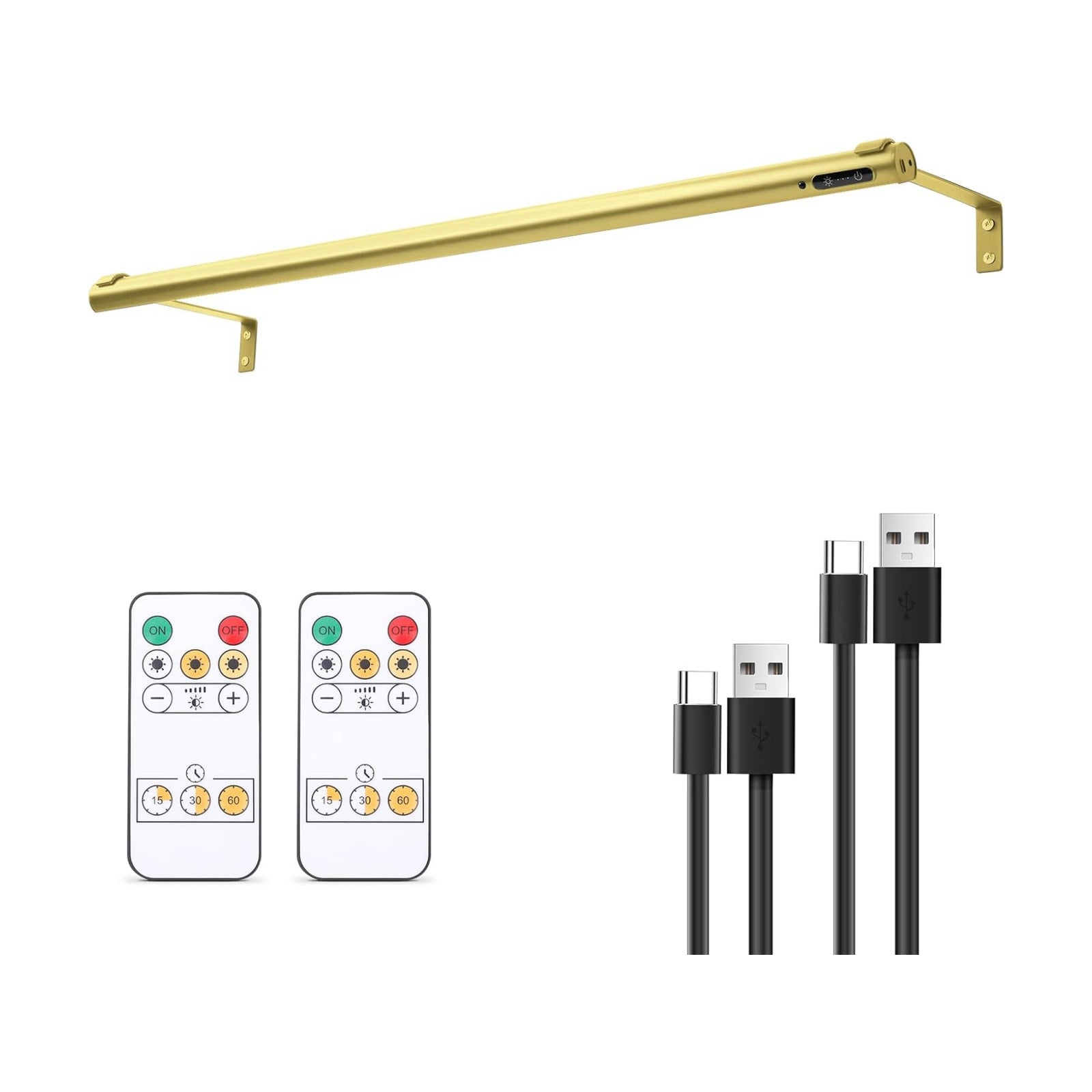 Battery Operated Wireless Picture Light，Rechargeable/Plugged in 31.5inch Painting Display Light,Remote Control Wall