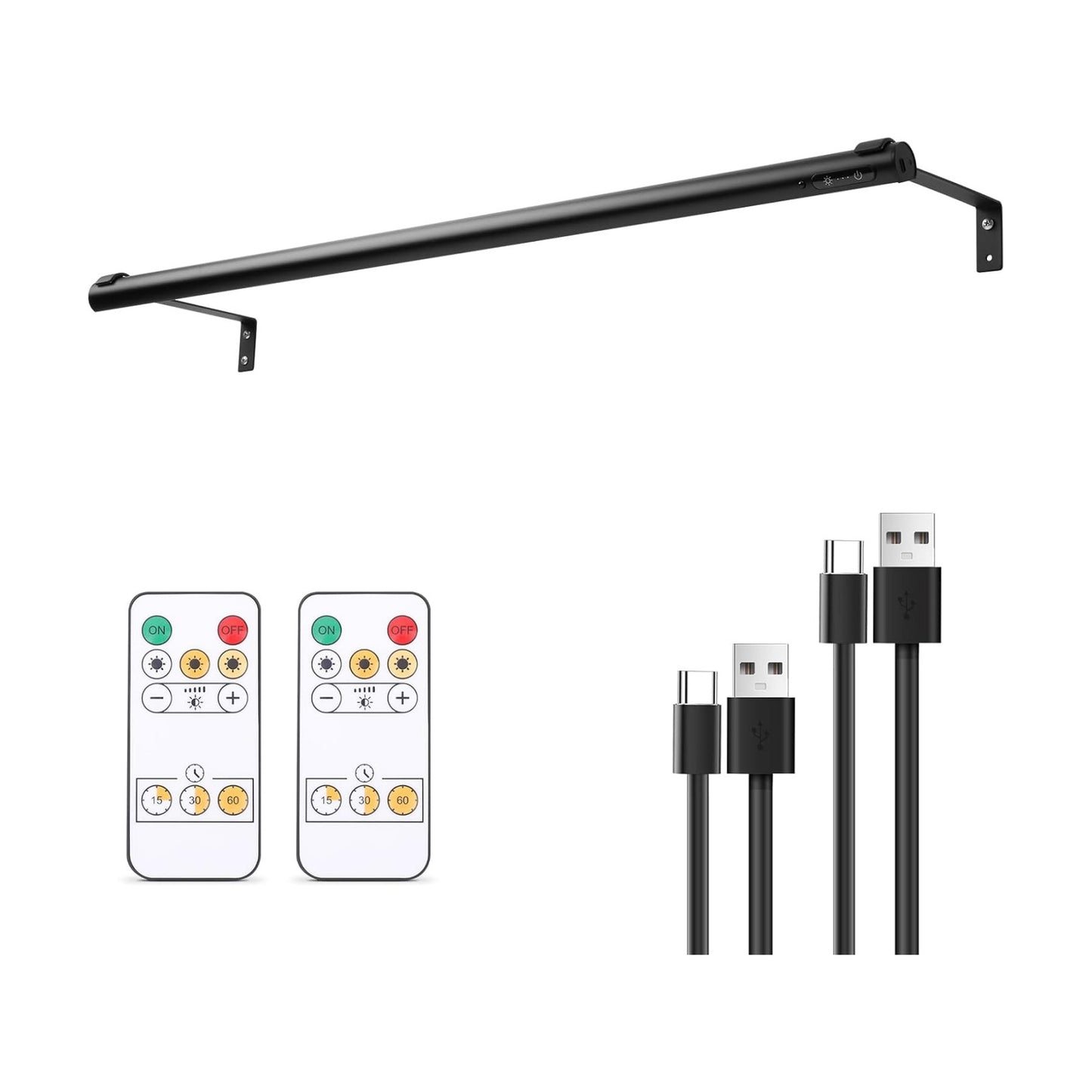 Battery Operated Wireless Picture Light，Rechargeable/Plugged in 31.5inch Painting Display Light,Remote Control Wall