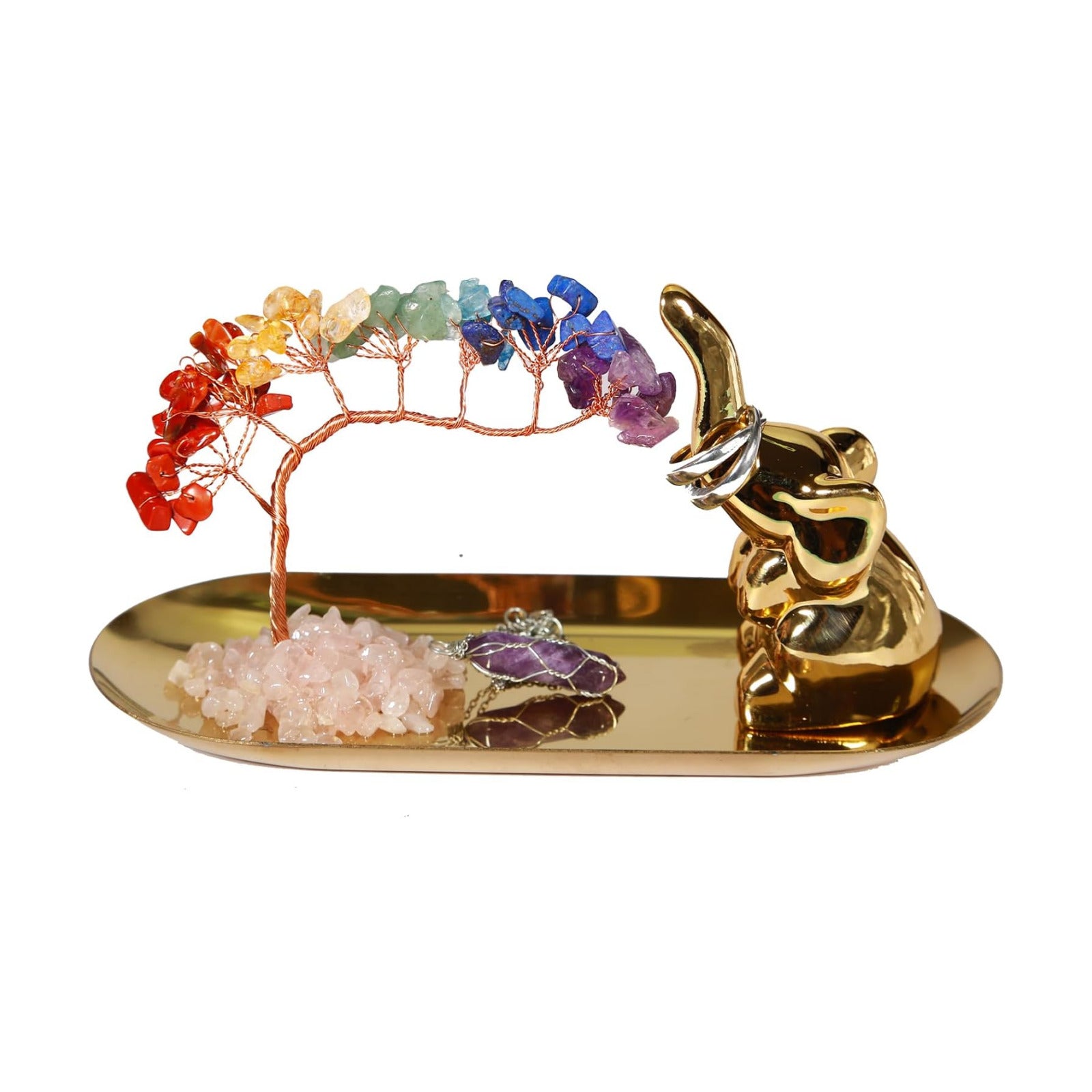 Ring Holder for Jewelry / Gold Elephant