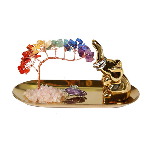 Ring Holder for Jewelry / Gold Elephant