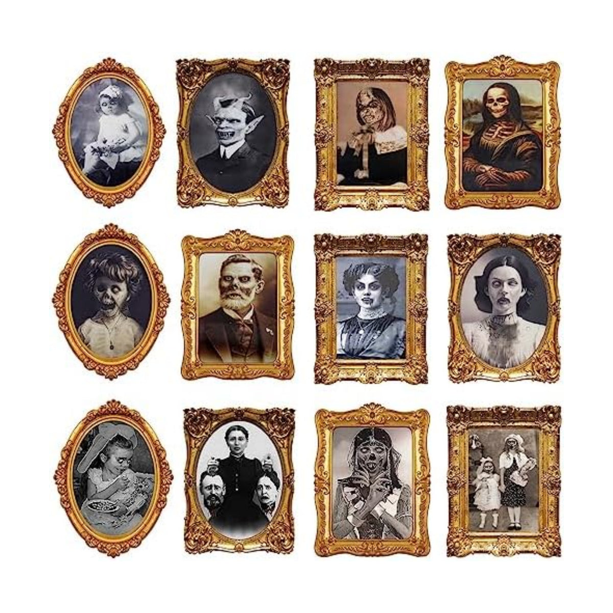 ECGER Halloween Decorations Indoor, Haunted Scary Changing Face Pictures