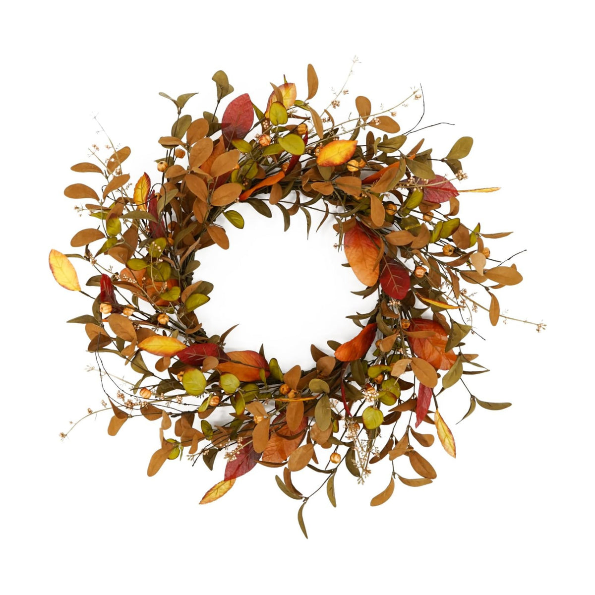 YNYLCHMX 20" Fall Wreath for Front Door, Eucalyptus, Berry and Magnolia