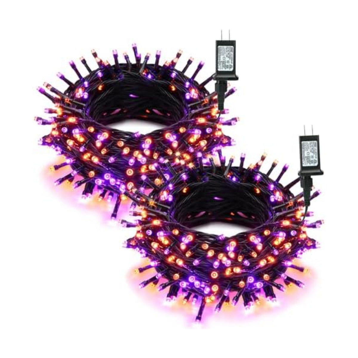 Brizled LED Halloween Lights Indoor Outdoor Orange & Purple String Light
