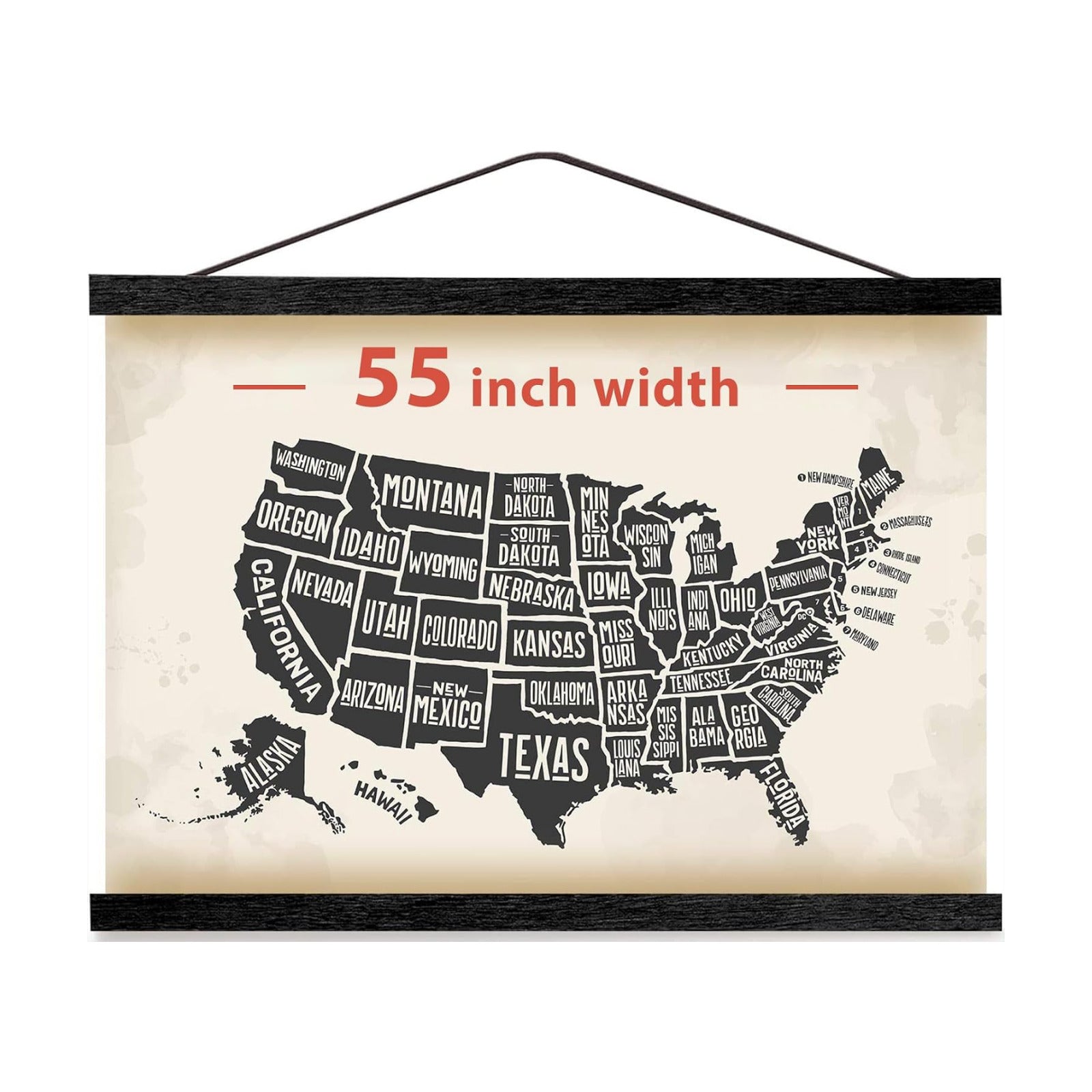 Magnetic Poster Hanger Frame for 55x80 55x40 55x27 Movie Music Posters Wall Art,Black Wood Picture Frames for Canvas