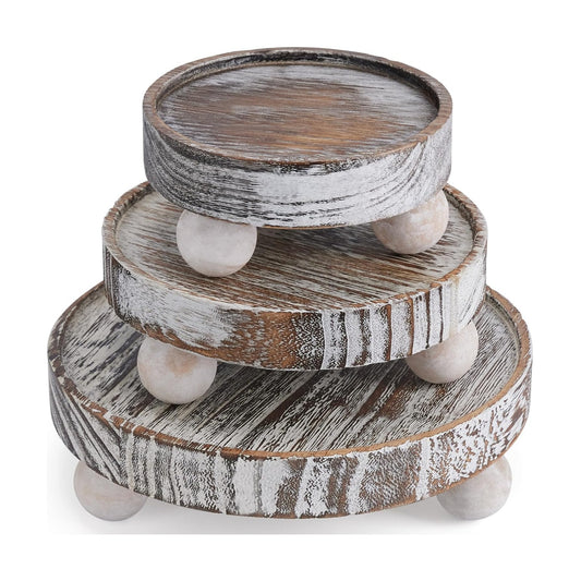 Wood Risers for Decor Mini Wooden Stool Display Stand / Set of 3
