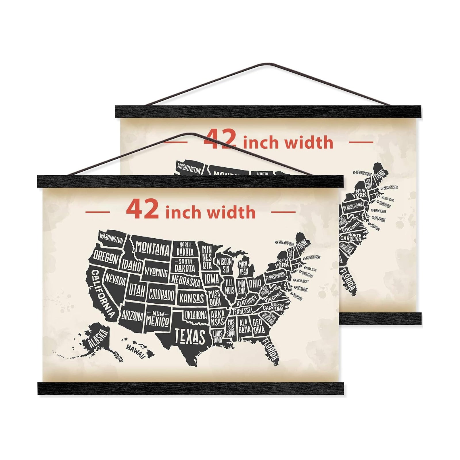 Magnetic Poster Hanger Frame for 42x60 42x50 42x24 Movie Music Posters Wall Art, Black Wood Picture Frames for Large