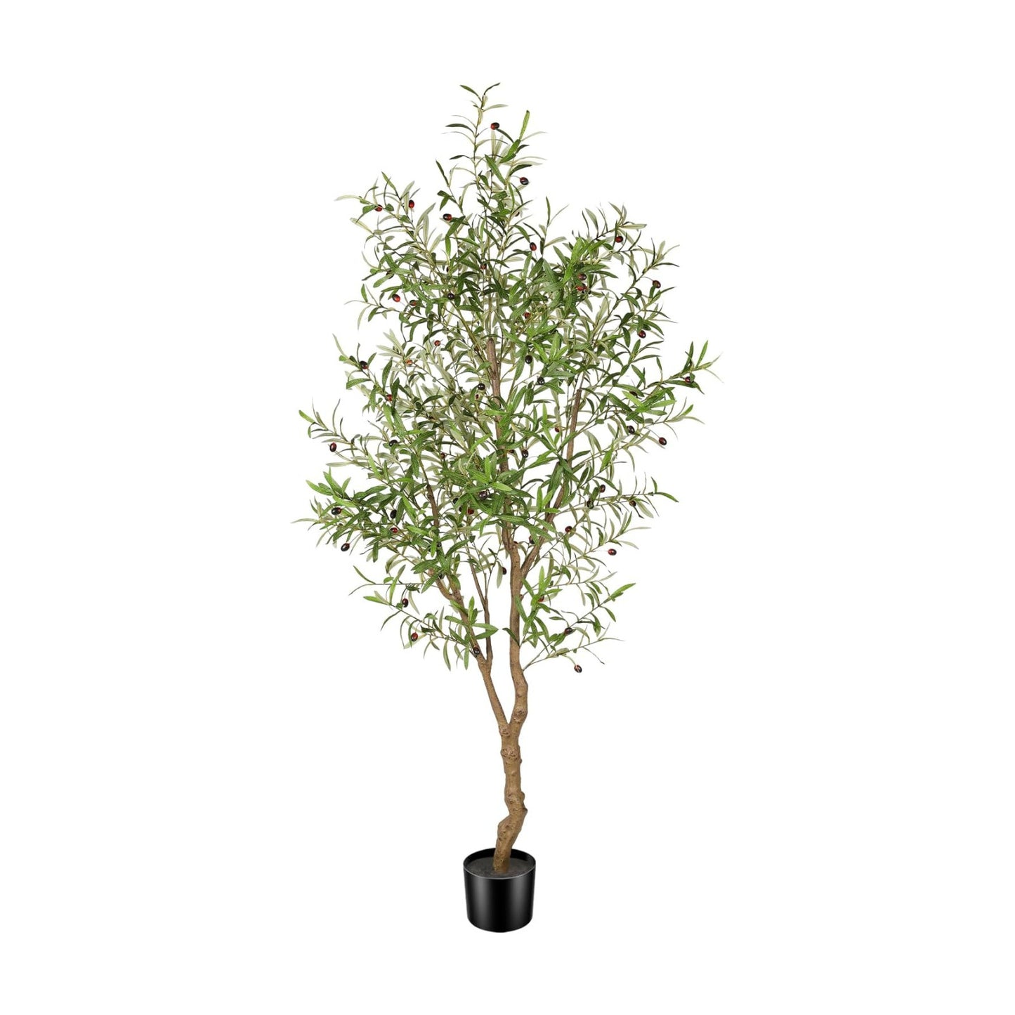 Planter Olive Branches and Realistic Leaves / 7ft / Natural / 7 Inch