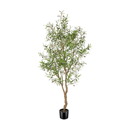 Planter Olive Branches and Realistic Leaves / 7ft / Natural / 7 Inch
