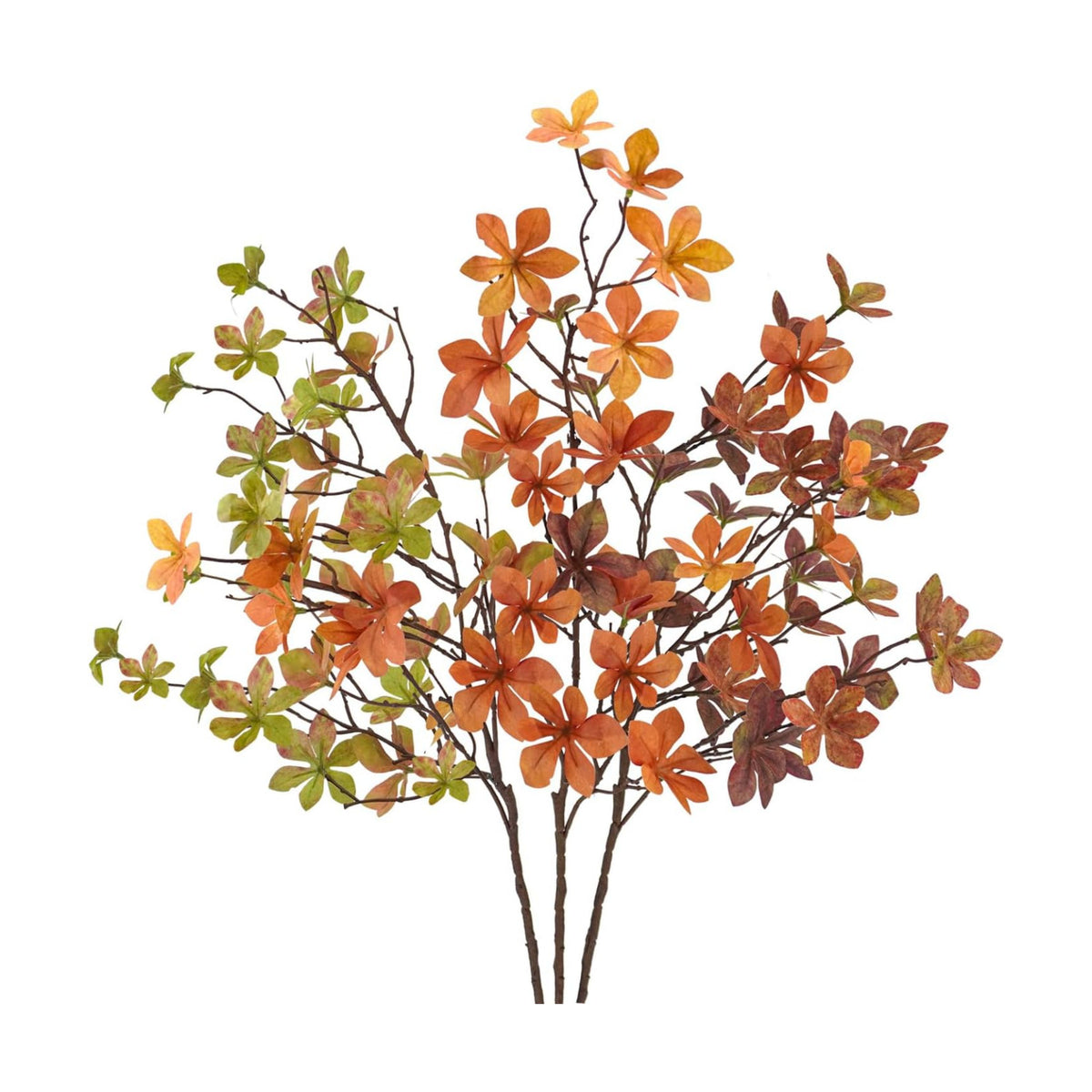 3 Pcs Fall Faux Greenery Stems, Artificial Fall Stem Branches Autumn Leaves with Stems Faux Fall Plants for Vase Home Festival Centerpieces Thanksgiving Fall Decor