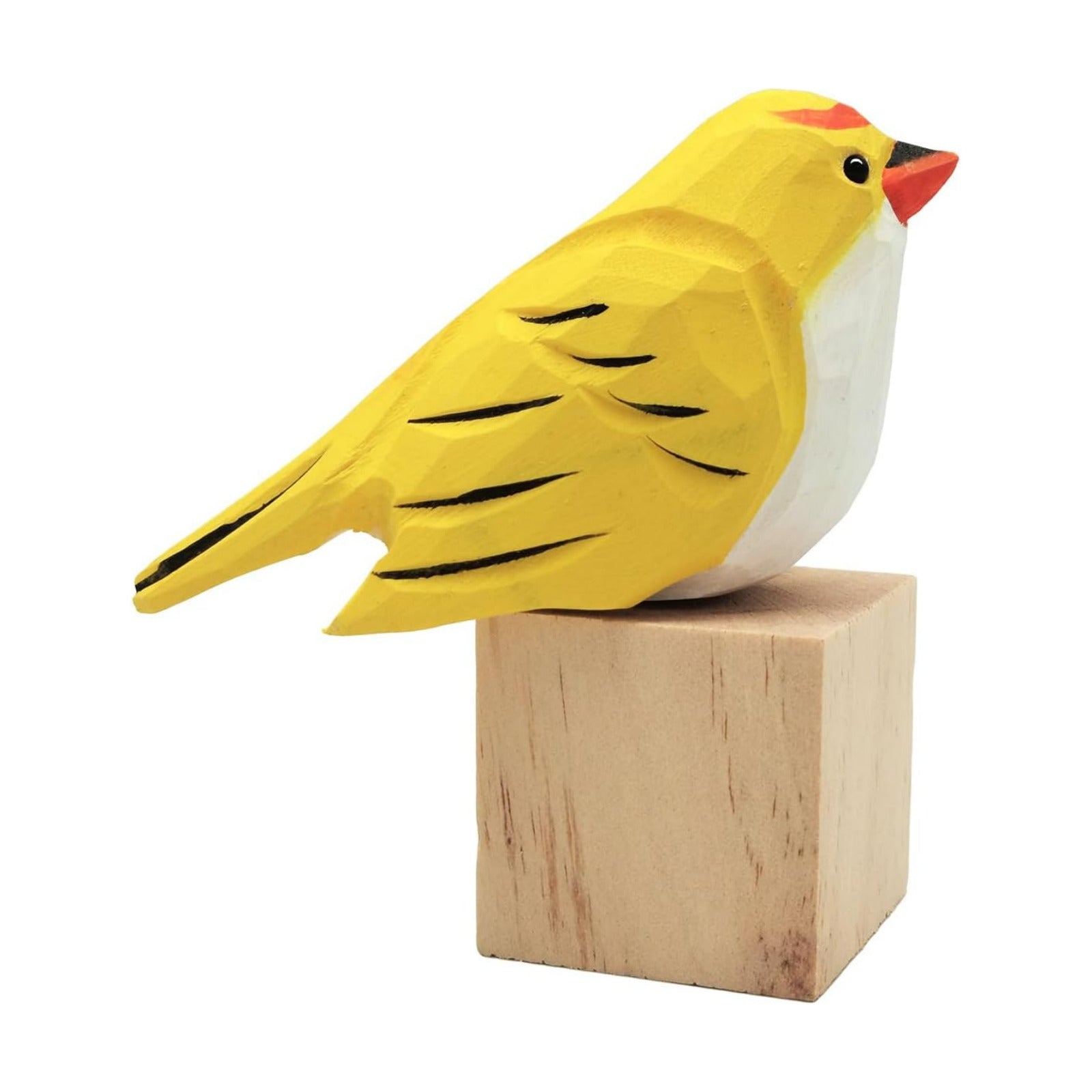 Bird Figurine / Vivid Bird Statue / Yellow Bird