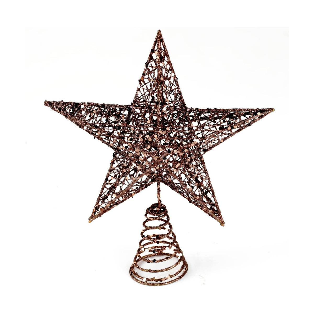 BinaryABC Iron Christmas Tree Star Topper,20cm Glittering Tree Topper