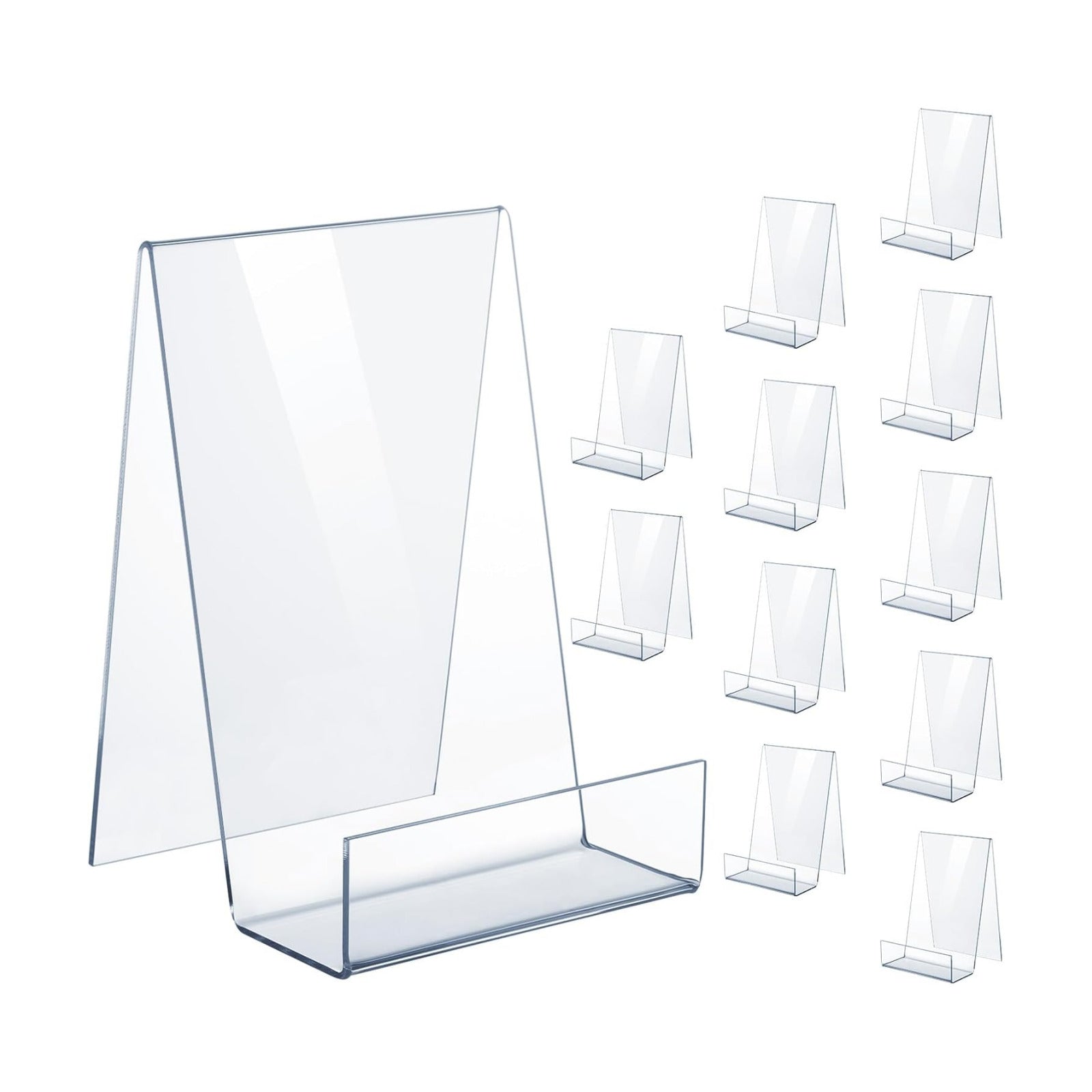 Acrylic Book Display Stand Tablet Holder Easel Holder for Displaying Pictures / Large / Set of 12