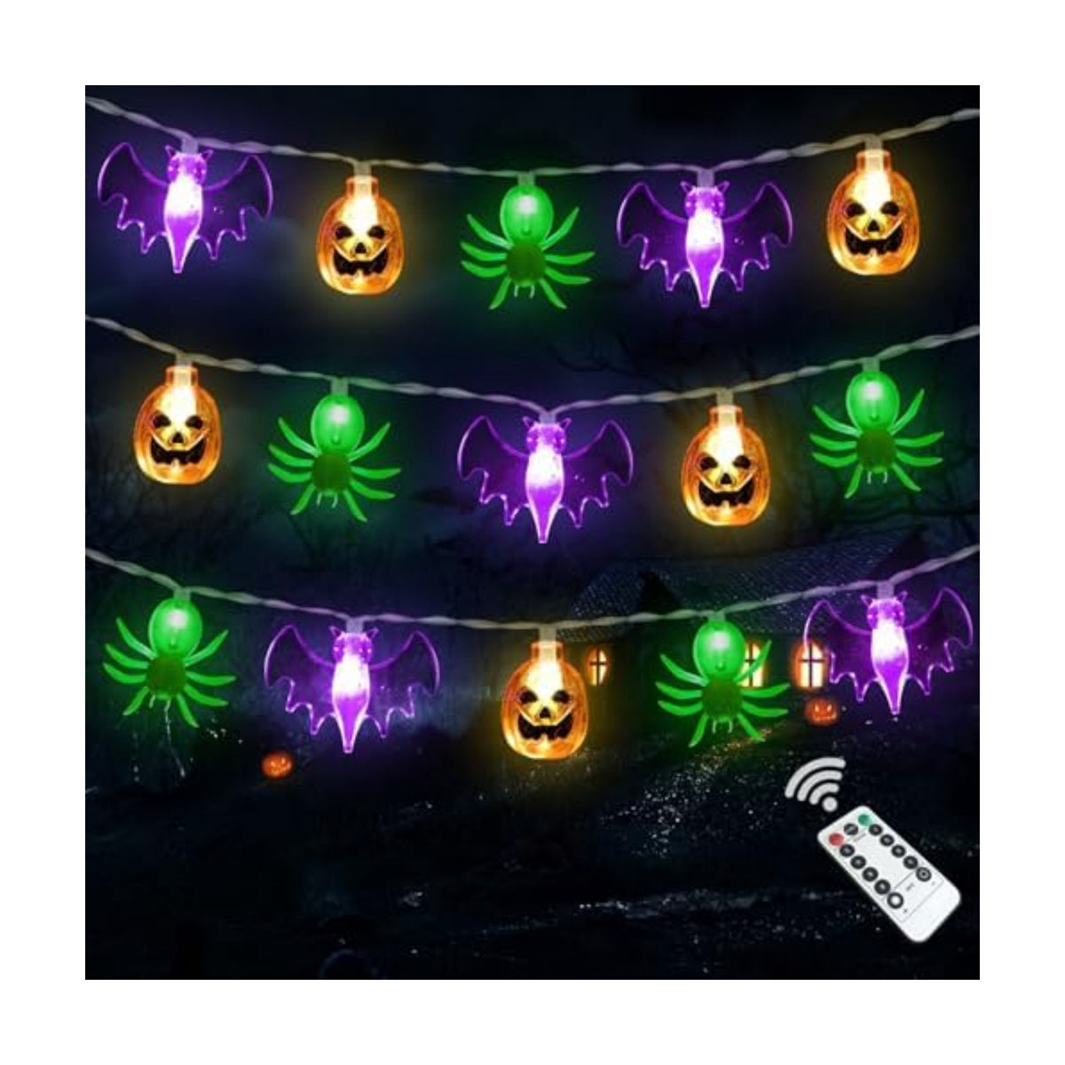 Zimati Halloween Lights Decorations 16ft 30 LED String Light Indoor Outdoor