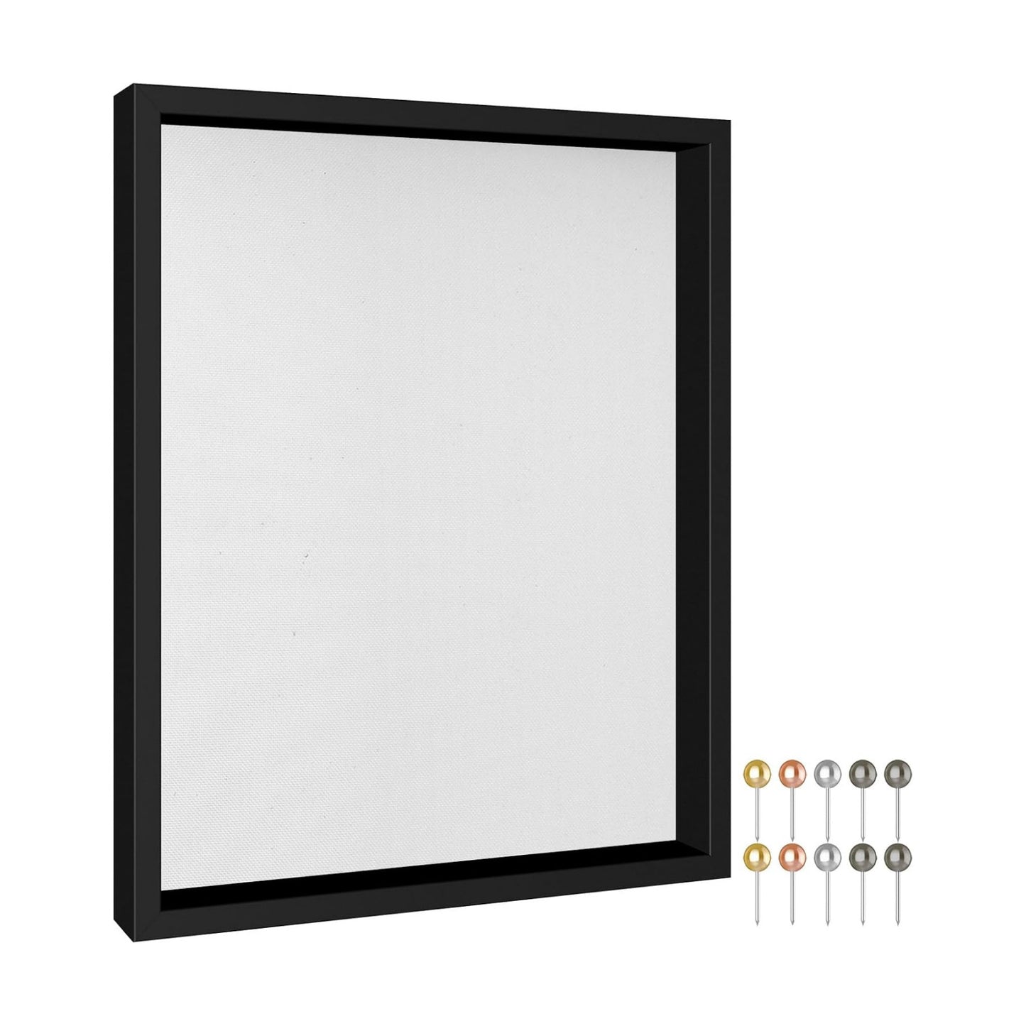 Califortree 12x16 Large Shadow Box Frame with Soft Linen Back - Metal Push Pins Included, Memory Shadow Box Display