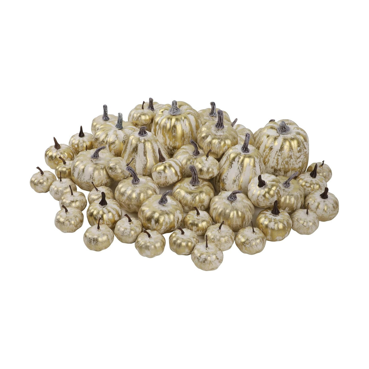winemana 46 Pcs Artificial Gold Pumpkins Fall Decorations for Home