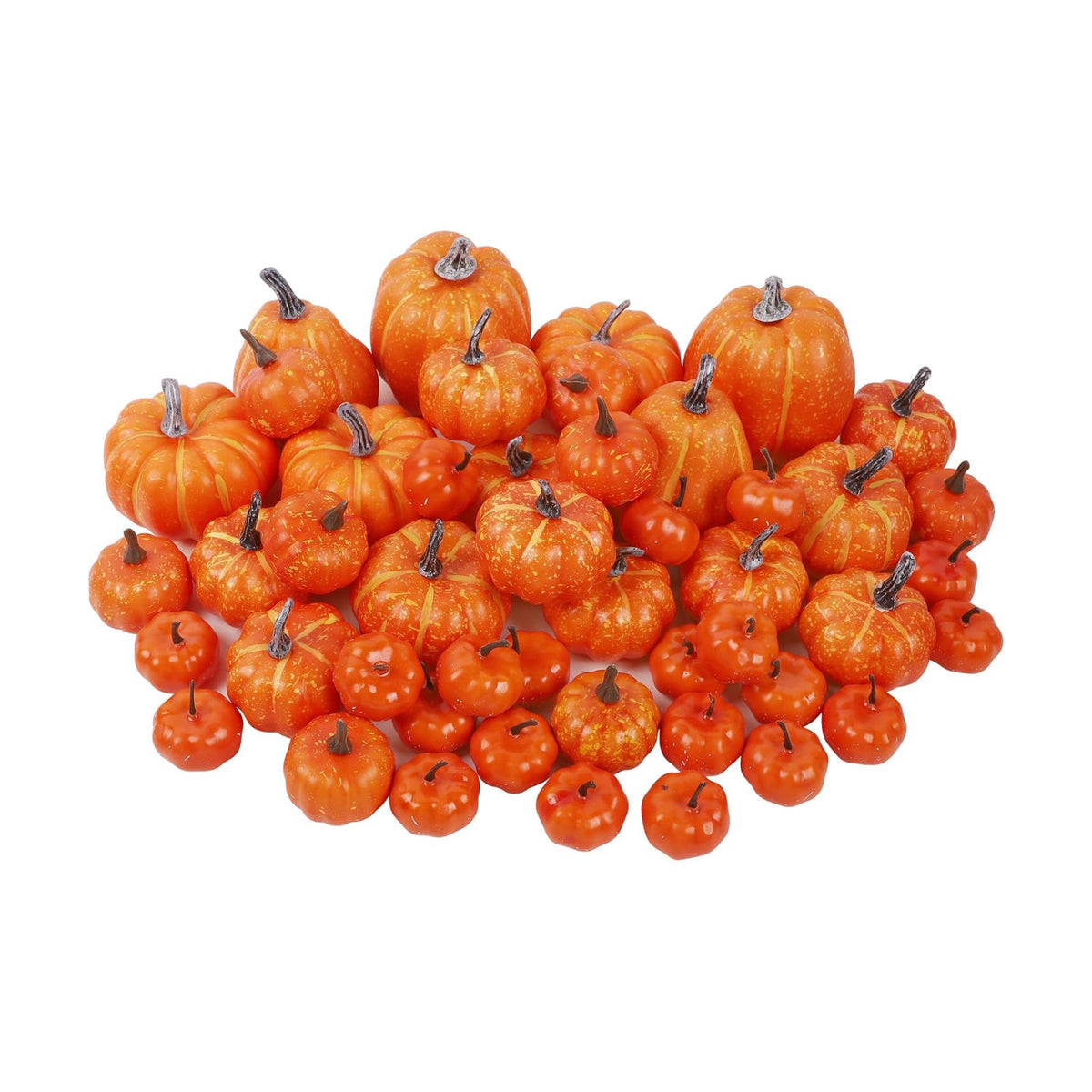 winemana 46 Pcs Artificial Pumpkins Fall Decorations, Orange