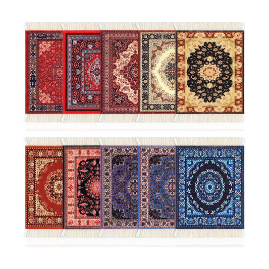 Fringe Non-Slip Backing Vintage Decorative Moroccan Turkish / Stylish / Set of 10