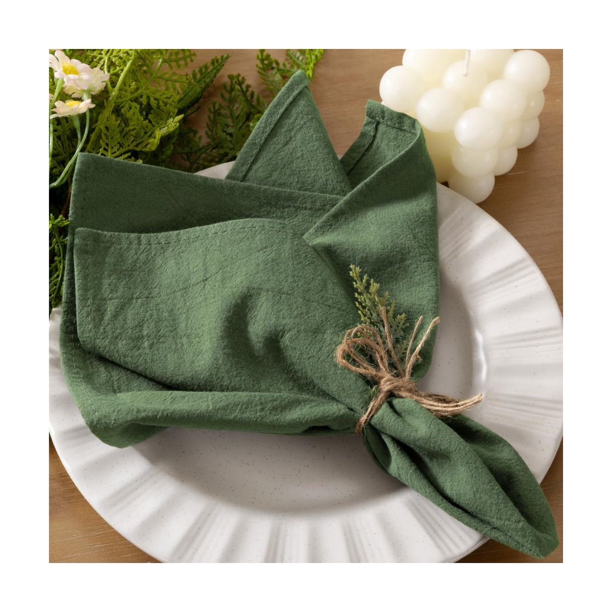 Cloth Napkins Fall Washable Reusable Linen Wedding Party Home Table Decor