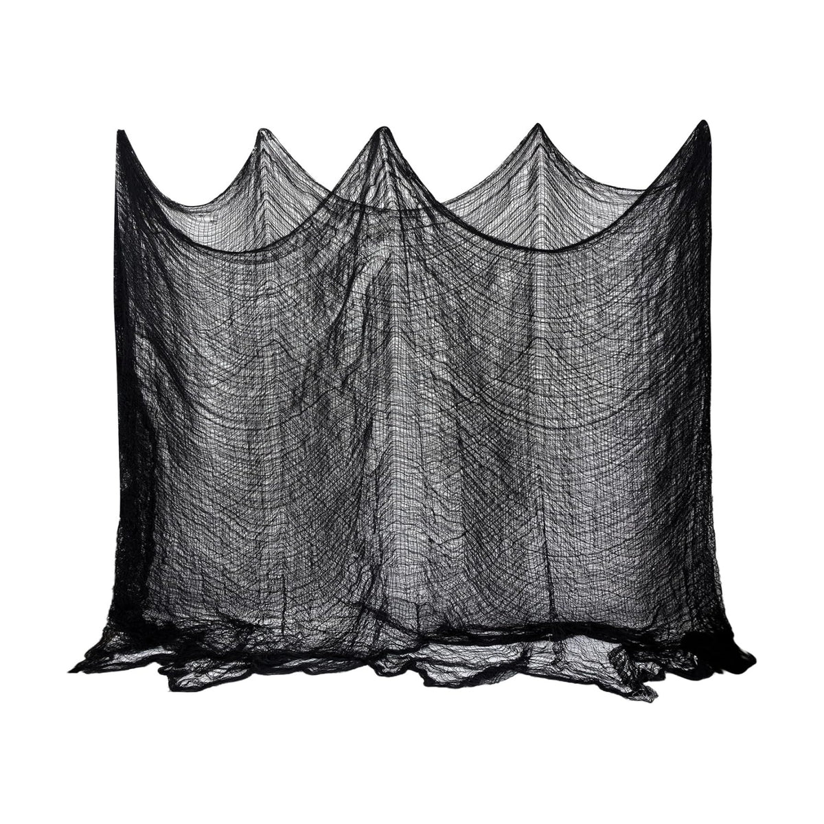 ZeeDix Halloween Black Creepy Cloth 80 × 400 Inch Giant Spooky Cheesecloth Decoration Scary Gauze Cloth for Halloween Party Supplies Haunted Houses Outdoor Yard Home Wall Doorways Decor