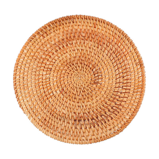 Rattan Heat-Resistant Coasters Woven Place Mats Insulated Pot / Wooden Lubricious / 20 x 20 / CM
