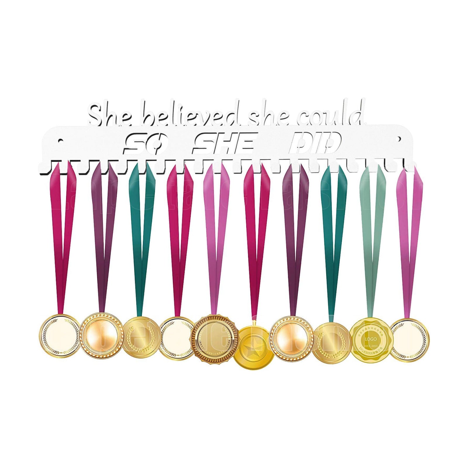 Medal Hanger Display Rack-Wall Mount Steel for 63+ Medals Easy to Install